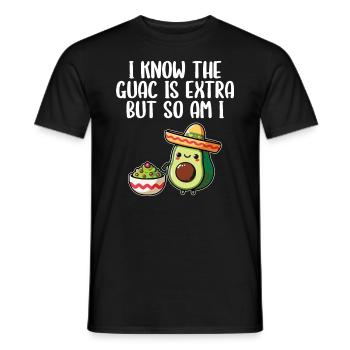 Avocat Guacamole Vegan Cadeau - T-shirt homme - noir - Devant - AI Model Male 178 light (178cm)