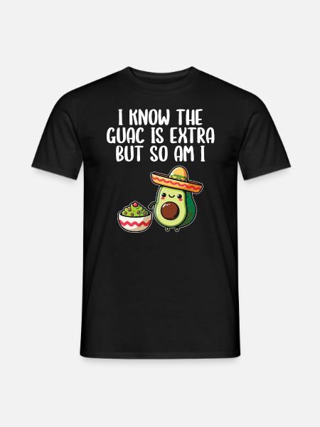 Avocado Guacamole Vegan Geschenk - Männer T-Shirt - Schwarz