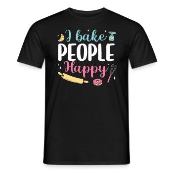 Baker Bakery Bakery Baking Gift - Men's T-Shirt - black - Front - AI Model Male 178 light (178cm)