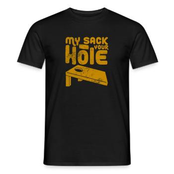 Cornhole - Men's T-Shirt - black - Front - AI Model Male 178 light (178cm)