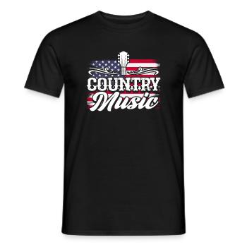 Country Music Country Music Gift - Men's T-Shirt - black - Front - AI Model Male 178 light (178cm)