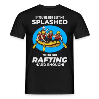 Rafting Team Floß Wildwasser Rafter Paddel Lustig - Männer T-Shirt - Schwarz - Vorne - AI Model Male 178 light (178cm)