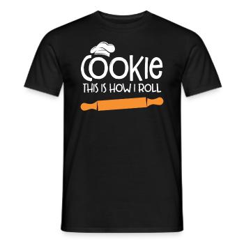 Baker Bakeries Baked Goods Baking Gift - Men's T-Shirt - black - Front - AI Model Male 178 light (178cm)