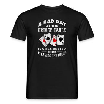Jeu de cartes de bridge Casino jeu de cartes cadeau - T-shirt homme - noir - Devant - AI Model Male 178 light (178cm)