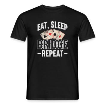 Jeu de cartes de bridge Casino jeu de cartes cadeau - T-shirt homme - noir - Devant - AI Model Male 178 light (178cm)