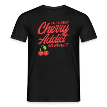 Cerisier cerisier fleur de cerisier fruit cadeau - T-shirt homme - noir - Devant - AI Model Male 178 light (178cm)