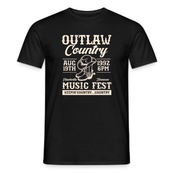 Country Music Country Music Gift - Men's T-Shirt - black - Front - AI Model Male 178 light (178cm)