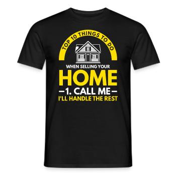 Real Estate Agent Real Estate Agent Gift - Men's T-Shirt - black - Front - AI Model Male 178 light (178cm)