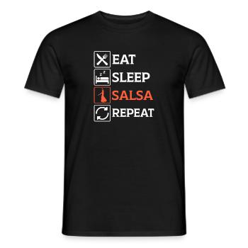 Salsa danse Cuba danse Latino danse classe cadeau - T-shirt homme - noir - Devant - AI Model Male 178 light (178cm)
