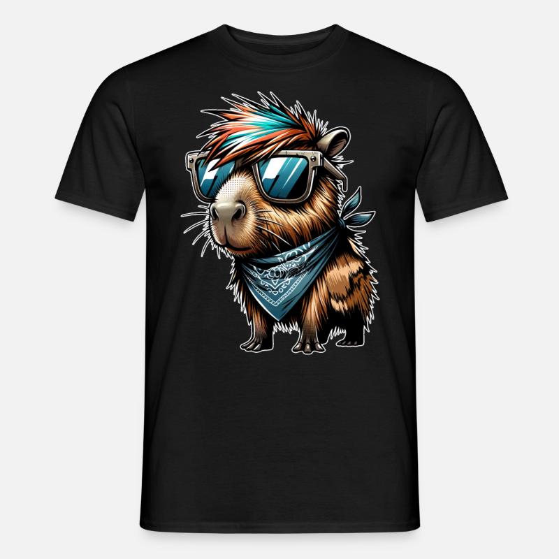 Capybara - Männer T-Shirt - Schwarz