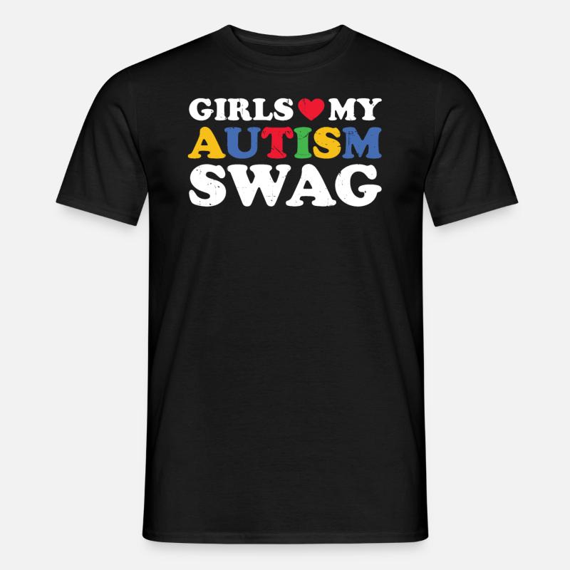 Autismus - Männer T-Shirt - Schwarz