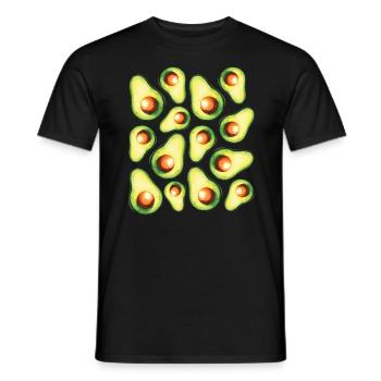 Avocado Guacamole Vegan Geschenk - Männer T-Shirt - Schwarz - Vorne - AI Model Male 178 light (178cm)