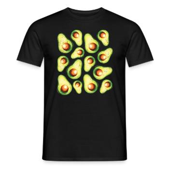 Avocado Guacamole Vegan Geschenk - Männer T-Shirt - Schwarz - Vorne - AI Model Male 178 light (178cm)