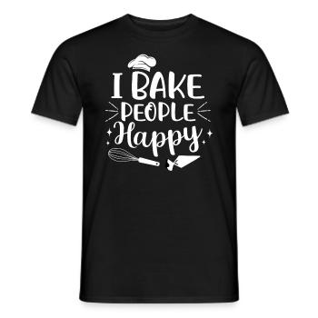 Baker Bakeries Produits de boulangerie Cadeau de cuisson - T-shirt homme - noir - Devant - AI Model Male 178 light (178cm)