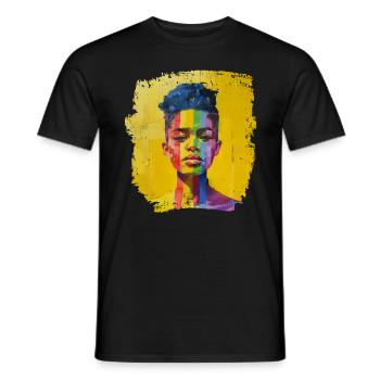 Pride and Strong - LGBTQIA+ - Men's T-Shirt - black - Front - AI Model Male 178 light (178cm)