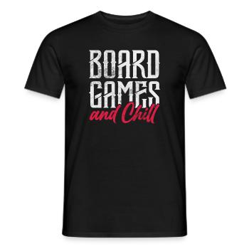 Board game - Men's T-Shirt - black - Front - AI Model Male 178 light (178cm)