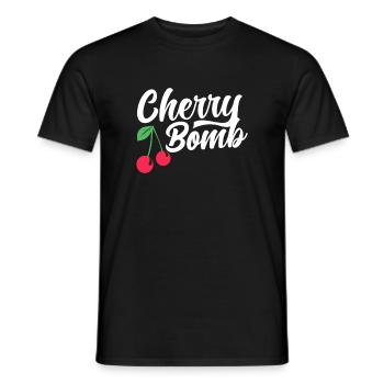 Cerisier Cerisier Fleur de cerisier Fruit Cadeau - T-shirt homme - noir - Devant - AI Model Male 178 light (178cm)