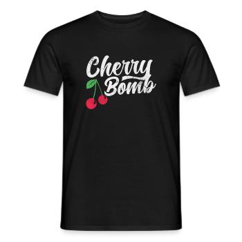 Cherry - Men's T-Shirt - black - Front - AI Model Male 178 light (178cm)