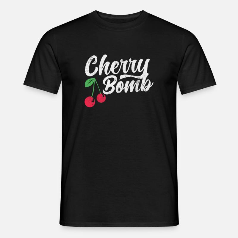 Kirsche - Männer T-Shirt - Schwarz