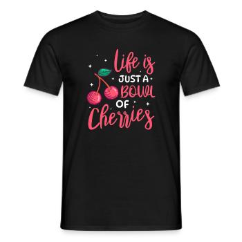 Cerisier Cerisier Fleur de cerisier Fruit Cadeau - T-shirt homme - noir - Devant - AI Model Male 178 light (178cm)