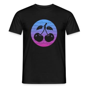 Cerisier Cerisier Fleur de cerisier Fruit Cadeau - T-shirt homme - noir - Devant - AI Model Male 178 light (178cm)
