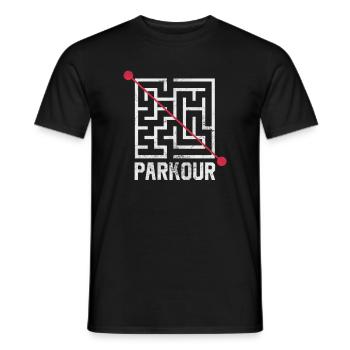 Parkour - T-shirt homme - noir - Devant - AI Model Male 178 light (178cm)