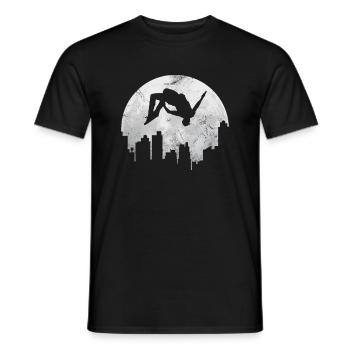 Parkour - Männer T-Shirt - Schwarz - Vorne - AI Model Male 178 light (178cm)