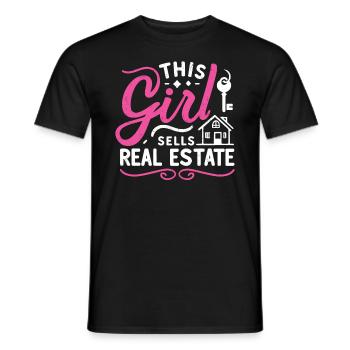 Realtor - Men's T-Shirt - black - Front - AI Model Male 178 light (178cm)