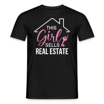 Real Estate Agent Real Estate Agent Gift - Men's T-Shirt - black - Front - AI Model Male 178 light (178cm)