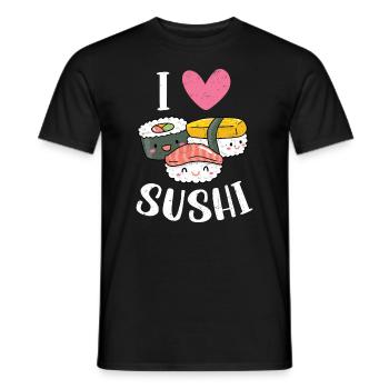 Sushi - Männer T-Shirt - Schwarz - Vorne - AI Model Male 178 light (178cm)