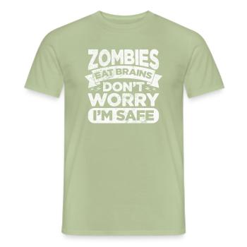 Zombie - Men's T-Shirt - sage - Front - AI Model Male 178 light (178cm)