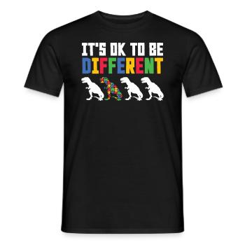 Journée de sensibilisation à l’autisme : Cadeau pour autistes - T-shirt homme - noir - Devant - AI Model Male 178 light (178cm)