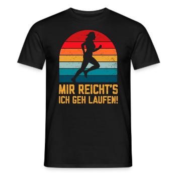 Mir reichts ich geh Laufen lustige Sport Sprüche - Männer T-Shirt - Schwarz - Vorne - AI Model Male 178 light (178cm)
