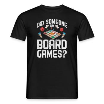 Board game - Men's T-Shirt - black - Front - AI Model Male 178 light (178cm)
