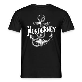 Norderney Nautisches Ankerdesign - Männer T-Shirt - Schwarz - Vorne - AI Model Male 178 light (178cm)