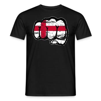 England Flagge Faust used - Männer T-Shirt - Schwarz - Vorne - AI Model Male 178 light (178cm)