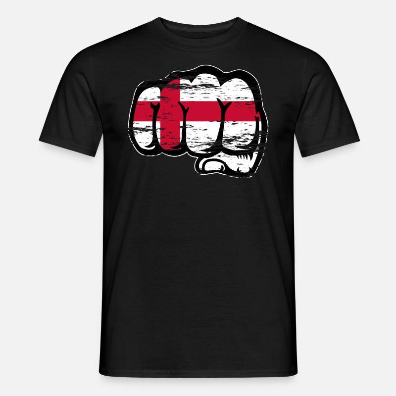 England Flagge Faust used - Männer T-Shirt - Schwarz