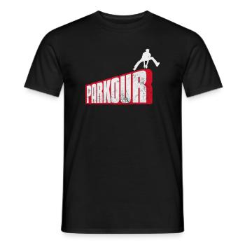 Parkour - T-shirt homme - noir - Devant - AI Model Male 178 light (178cm)
