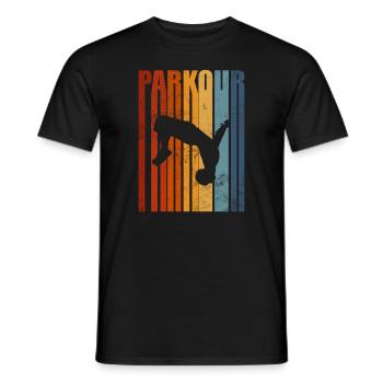 Parkour - T-shirt homme - noir - Devant - AI Model Male 178 light (178cm)