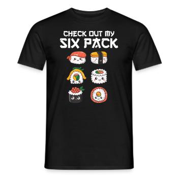 Sushi - Männer T-Shirt - Schwarz - Vorne - AI Model Male 178 light (178cm)