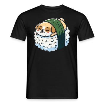 Sushi - Männer T-Shirt - Schwarz - Vorne - AI Model Male 178 light (178cm)