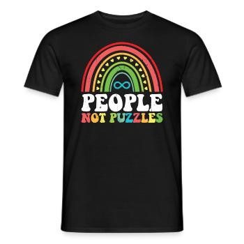 Autisme - T-shirt homme - noir - Devant - AI Model Male 178 light (178cm)