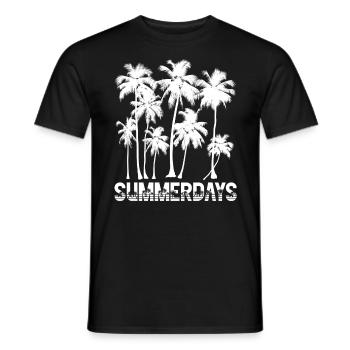 Summerdays with Palm Trees Summertime Sea Beach - Männer T-Shirt - Schwarz - Vorne - AI Model Male 178 light (178cm)