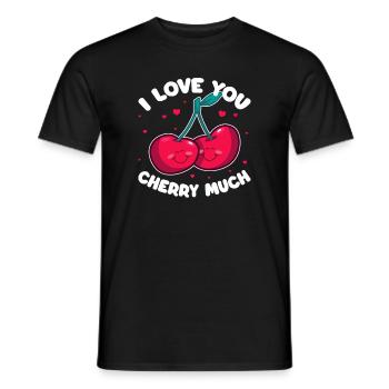 Cerisier Cerisier Fleur de cerisier Fruit Cadeau - T-shirt homme - noir - Devant - AI Model Male 178 light (178cm)