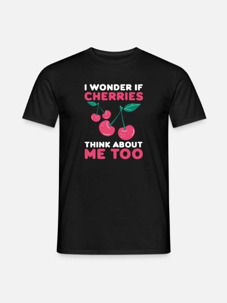 Kirsche Kirschbaum Kirschblüte Frucht Geschenk - Männer T-Shirt - Schwarz