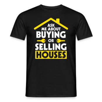 Agent immobilier Agent immobilier Cadeau d’agent immobilier - T-shirt homme - noir - Devant - AI Model Male 178 light (178cm)