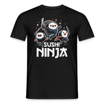 Sushi - Männer T-Shirt - Schwarz - Vorne - AI Model Male 178 light (178cm)