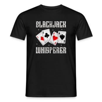 Black Jack Blackjack Kartenspiel Casino Geschenk - Männer T-Shirt - Schwarz - Vorne - AI Model Male 178 light (178cm)