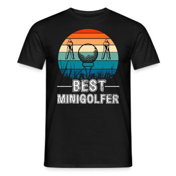 Le meilleur sport de golf pour minigolfeur - T-shirt homme - noir - Devant - AI Model Male 178 light (178cm)