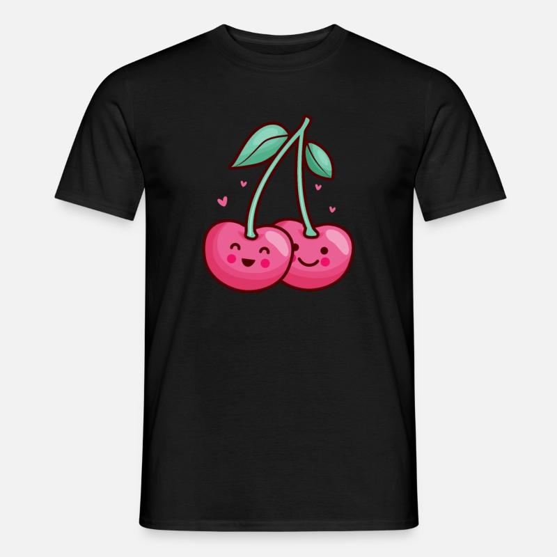 Kirsche Kirschbaum Kirschblüte Frucht Geschenk - Männer T-Shirt - Schwarz
